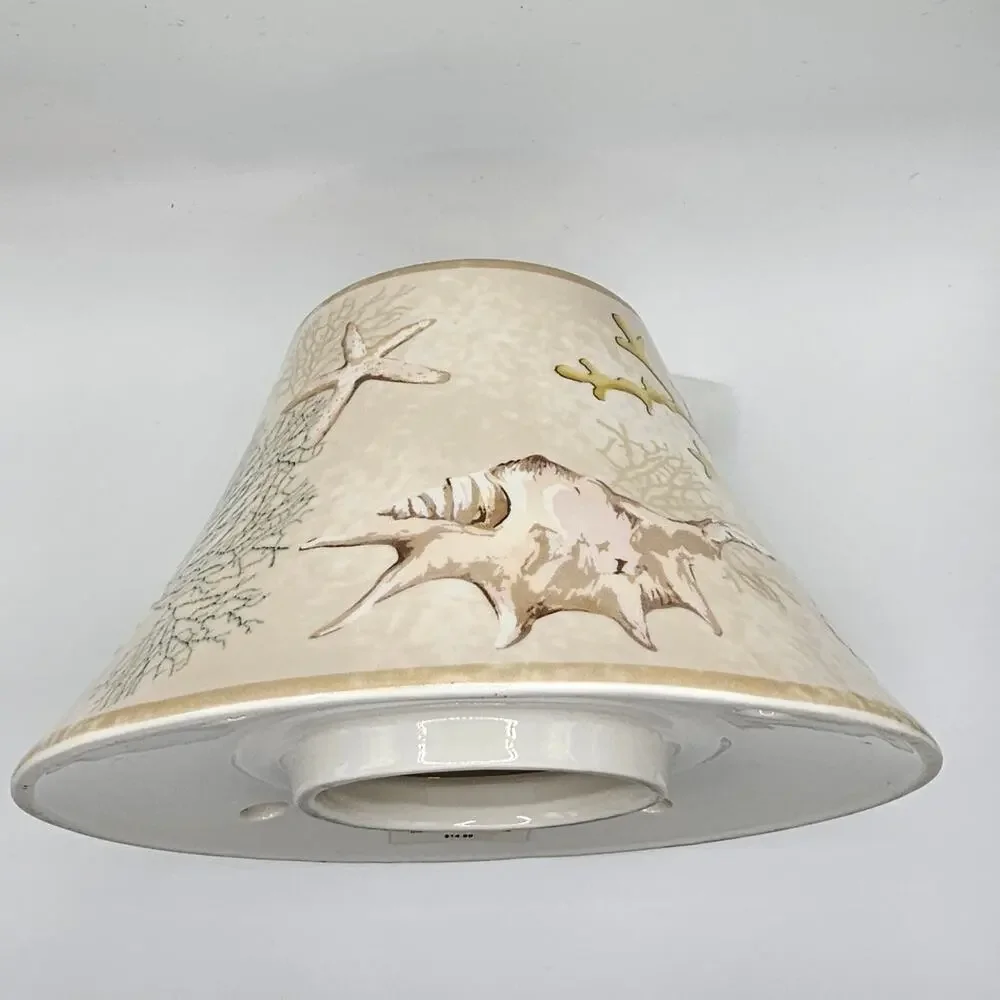 Retired Yankee Candle Large Jar Shade Oasis Seashore Collection Starfish Coral